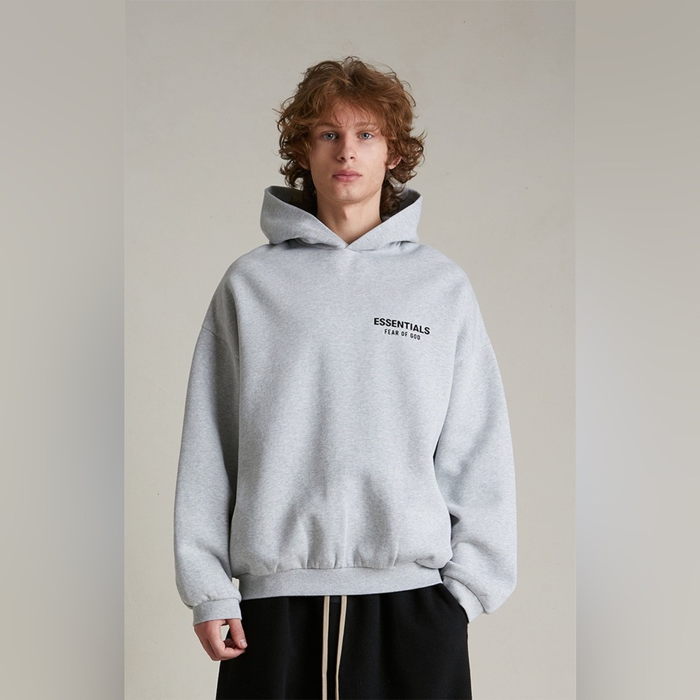 Fear of God ESSENTIALS Light Oatmeal Hoodie - Picture 1 of 15
